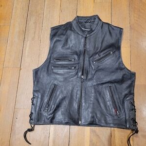 Milwaukee Heavy Duty Distressed Leather Vest